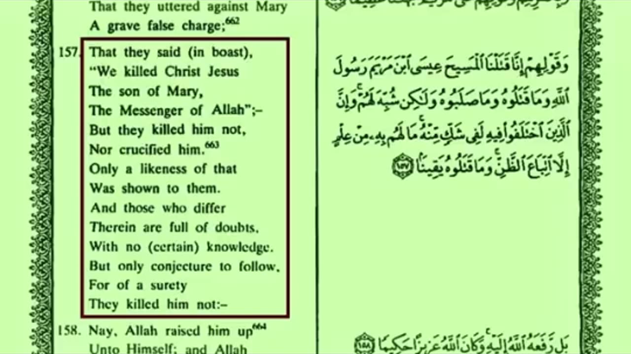 Surah 4:157 Allah's Biggest deception Jesus Crucifixion