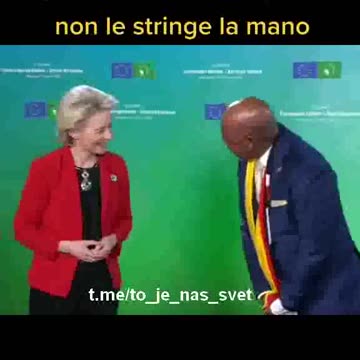 Ugandský ministr zahraničí Abubakhar Jeje Odongo na oficiální recepci v Bruselu Ursulu von der Leyen