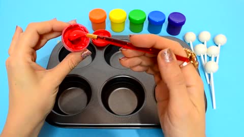 How To Make Frozen Paint with Rainbow Colors Tube
