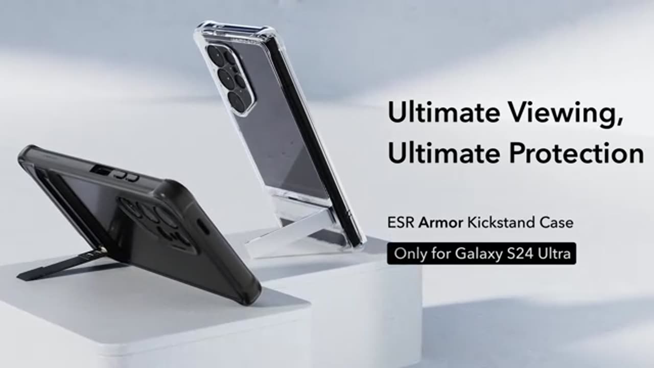 ESR for Samsung Galaxy S24 Ultra Case, Kickstand S24 Ultra Cover with 3 Stand Modes, Military