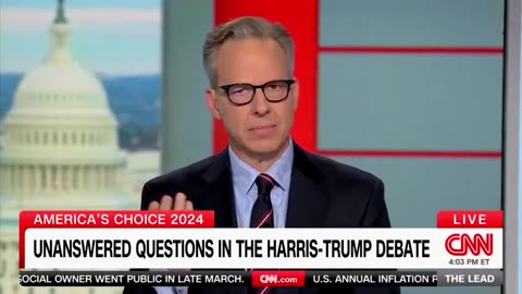 Tapper Calls Out Harris for Dodging Debate Questions