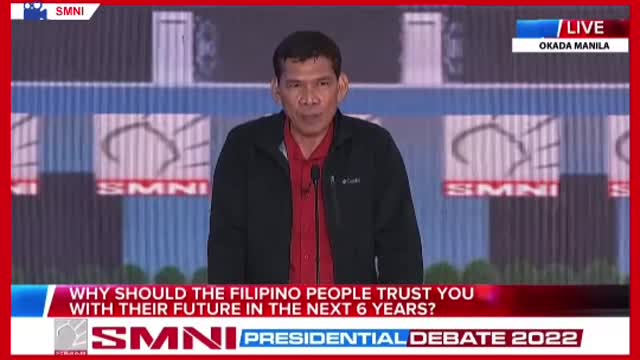 "Dapat ako ang iboto dahil hindi ako magnakaw o trapo."