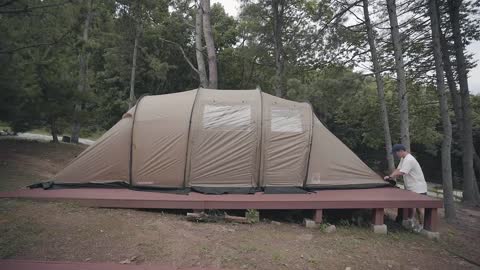 Leisure and comfortable refined camping in the rain, enjoy a long time of camping alone