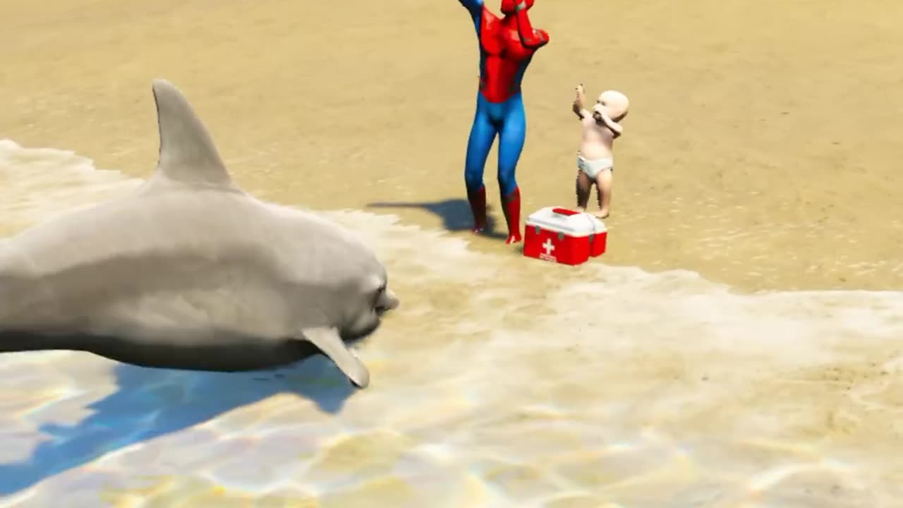 GTA V BABY SAVING DOLPHIN 🥺