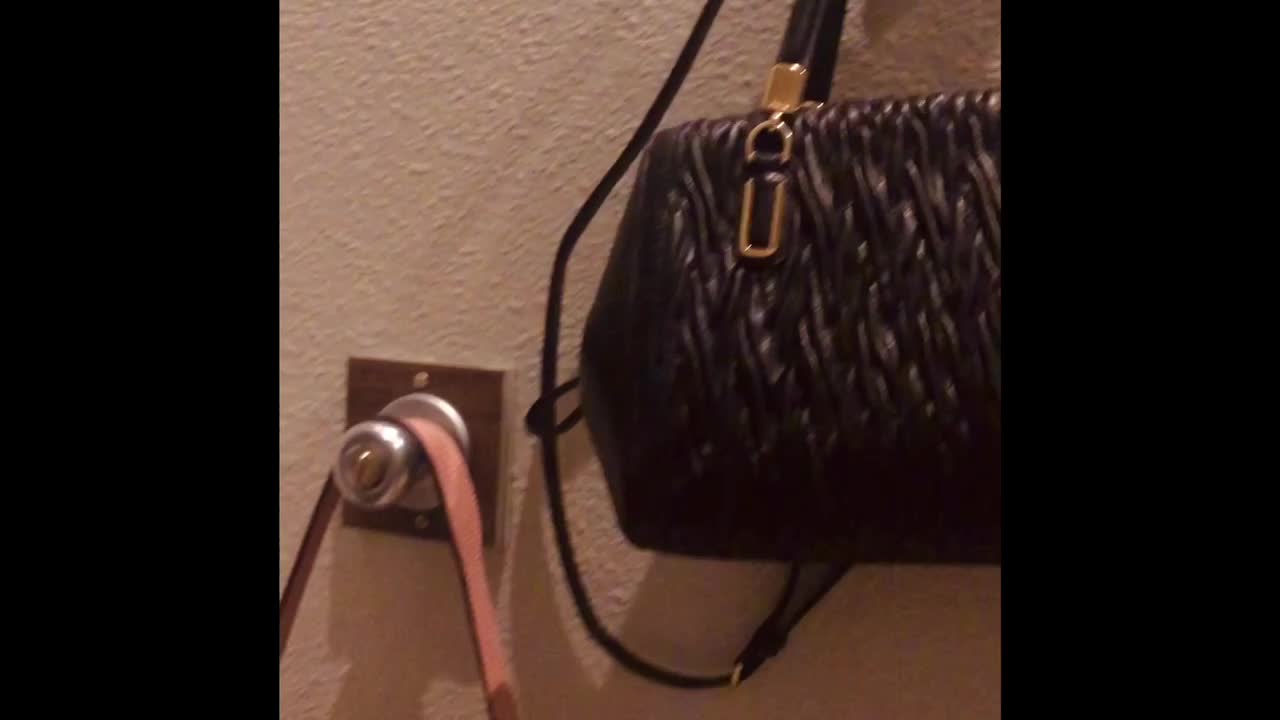 Broken door knobs used as jacket and bag holder- hook