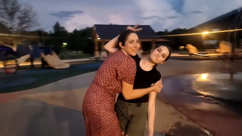 Hot day with Bay and Mom