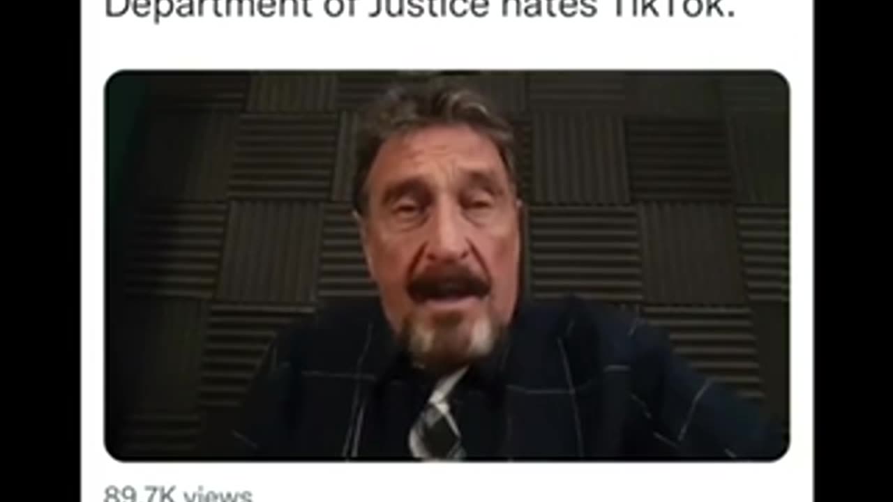JOHN McAFEE - THE TRUTH ABOUT WHY THE DOJ HATES TIKTOK