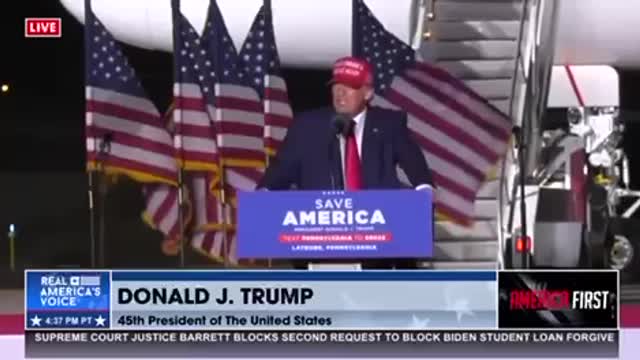 Clío of President Trump recent rally speech