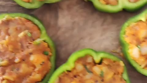 Stuffed capsicum recipe 🤤