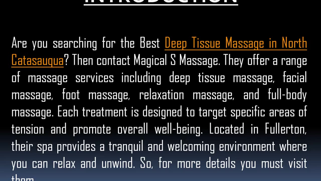 Best Deep Tissue Massage in North Catasauqua