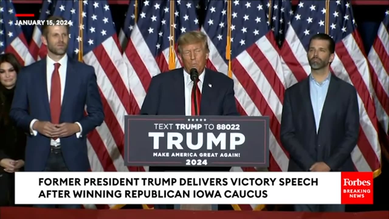 BREAKING NEWS: Trump Delivers Victory Speech After Blow-Out Win In Republican Iowa Caucus