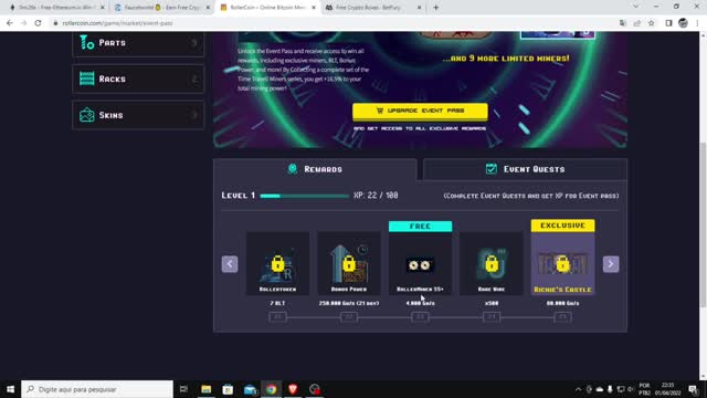 ROLLERCOIN 4 TEMPORADA MAIS OPOTUNIDADES