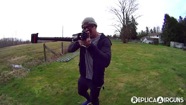 Outside Shooting the G&G SMC-9 with Insta360 Camera Mounted to it