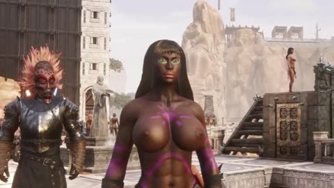 Conan Exiles Raiding Dafari camps cages busty Boobs Breast Expansion huge tits #conan exiles