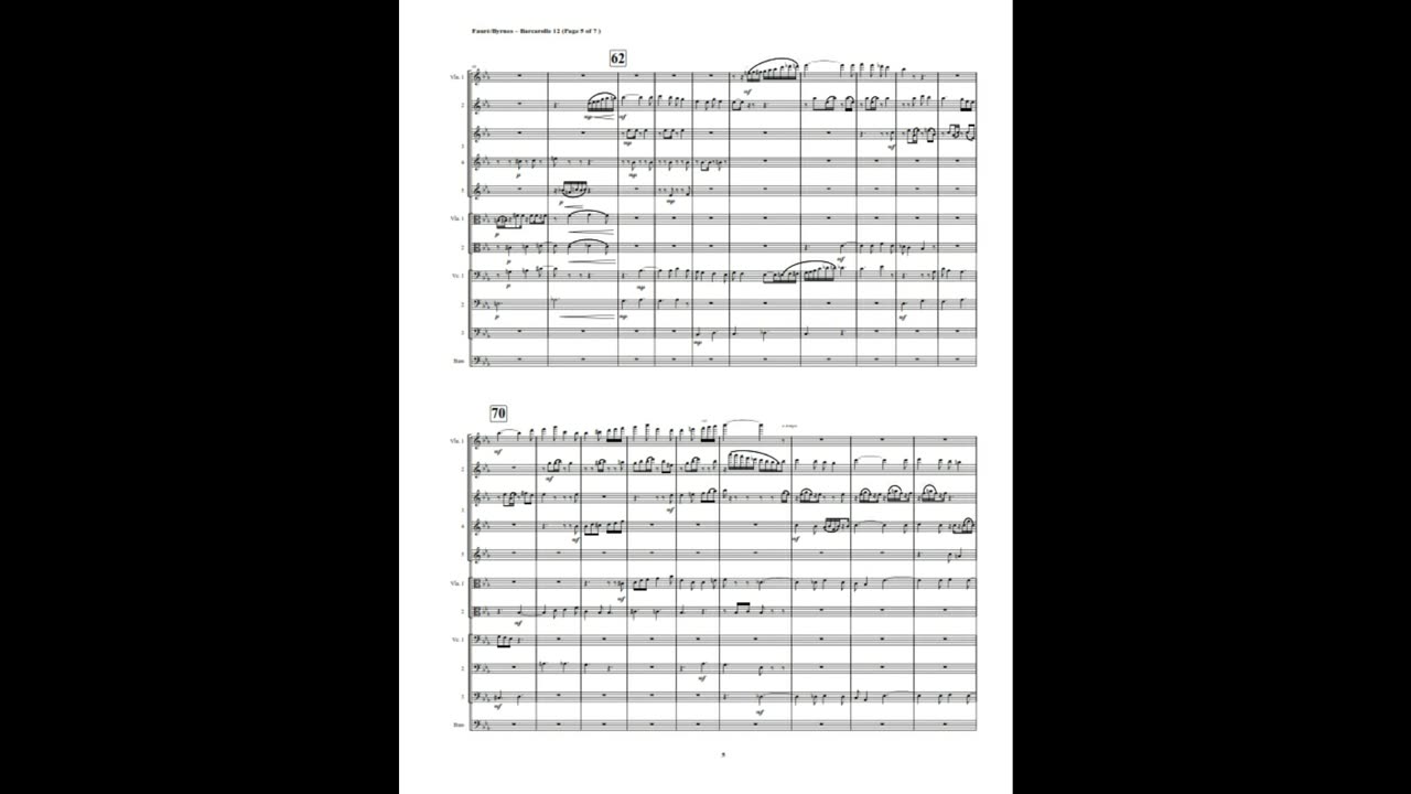 Gabriel Fauré – Barcarolle 12, Op. 105, No. 2 (String Orchestra)