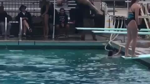 The big baby diver jumps with me