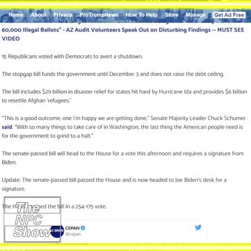 StopGap Budget Passed House And Senate Today 🟠⚪🟣The NPC Show