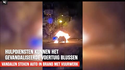 New Year's Eve in Islamized Belgium! BURNING CARS!