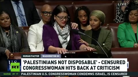 ►Democrat Rep. Rashida Tlaib formally condemned over her criticism of Israel upon Gaza
