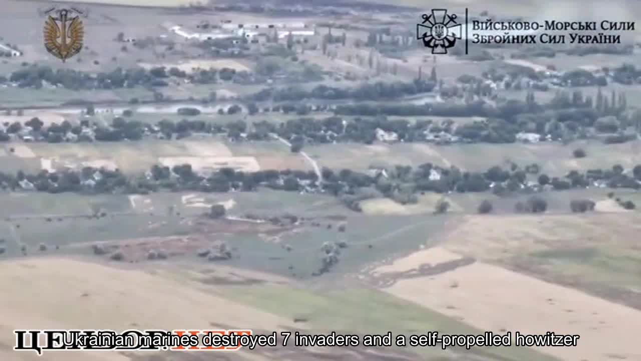 Ukrainian marines destroyed 7 invaders and self-propelled howitzer "Msta-S"