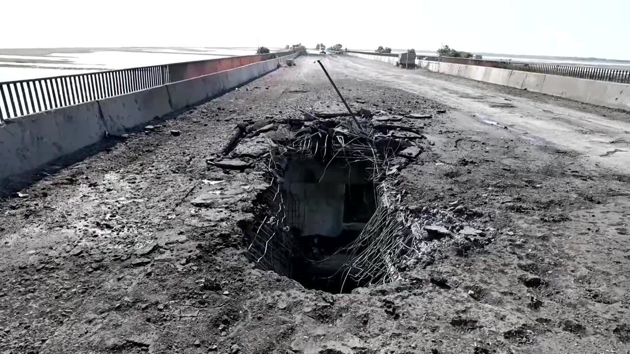 Russia: Ukrainian missiles hit Crimea-linked bridge