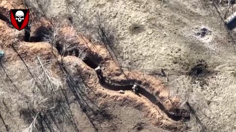 Drone Bombing of Russian Trench Complex