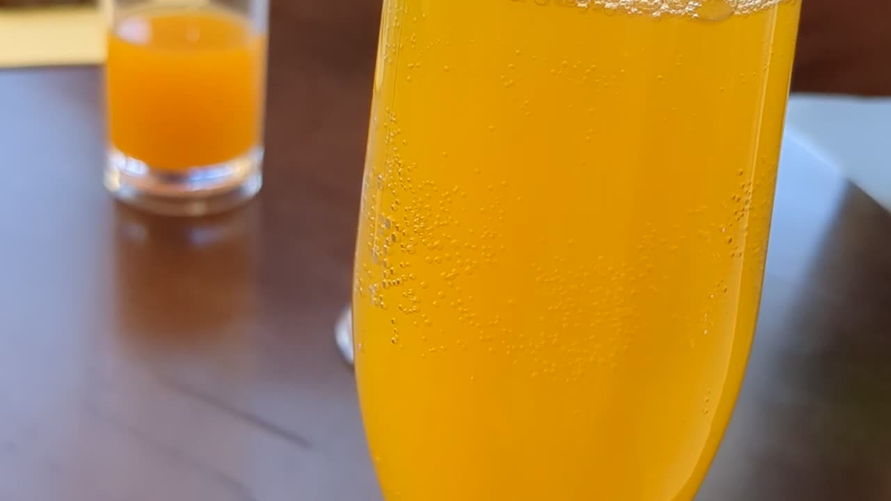 Mimosa celebration for signing travel package for $15k