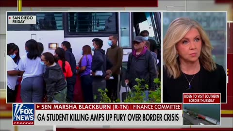 Joe Biden at the border this week and Marsha Blackburn wants him on duty with the Border Patrol