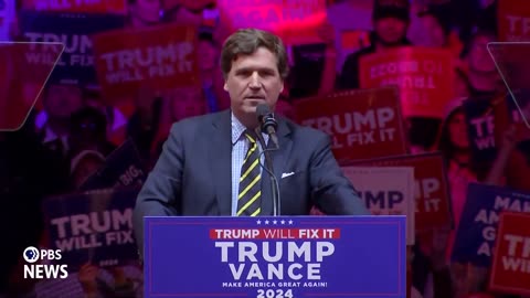 Tucker Carlson At Trump's Madison Square Garden Rally