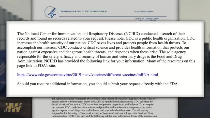 CDC unable to even supply one document in support of their claimed COVID-19 mRNA vaccine 'facts'