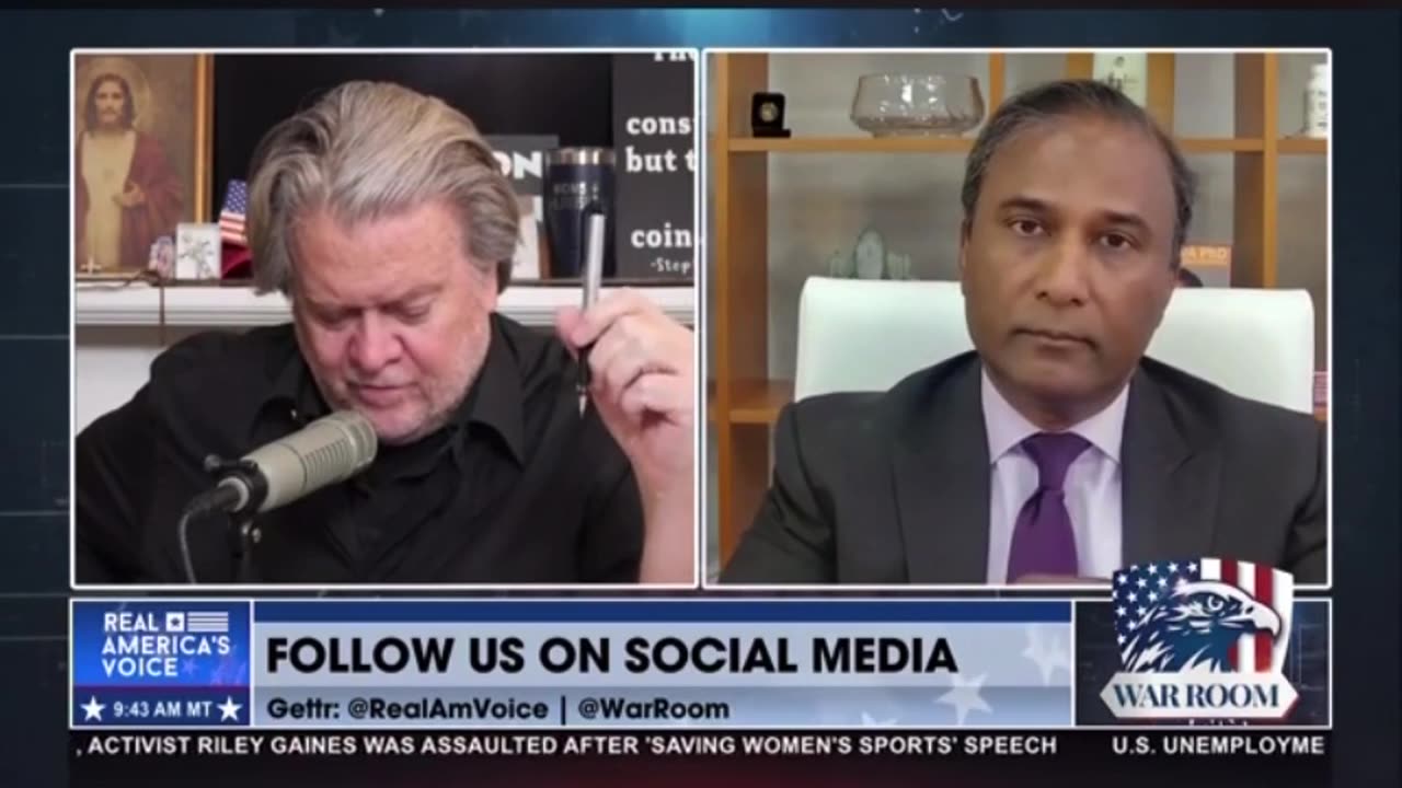 Dr. Shiva Joins Steve Bannon on The War Room to Discuss His Historic Work on the Long Fuse Report