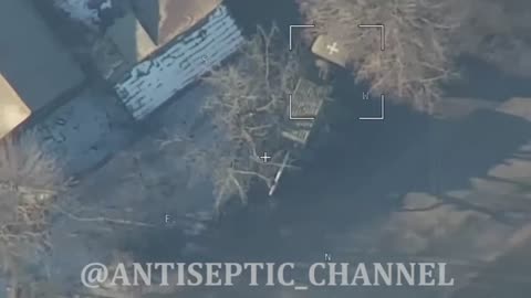 RAF Lancet drone strikes Ukrainian Grad Launcher