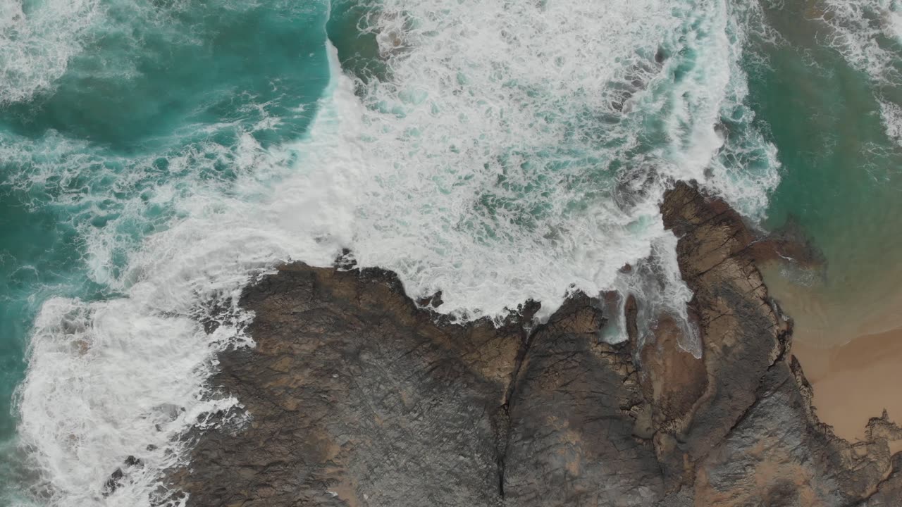 A Drone Footage of Crashing Waves on the Beach |Drone Footage of a Coast