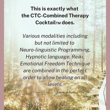 CTC (Combined Therapy Cocktail™) combines the most effective healing techniques #mentalhealth