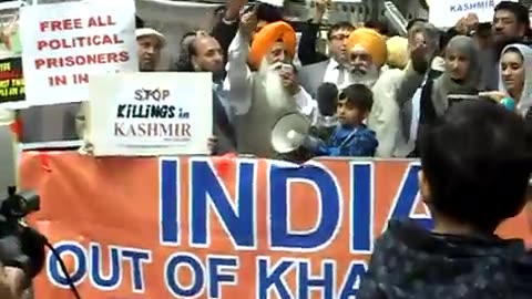 Terrorist Sikhs & Kashmiri Muslims Unite in London UK