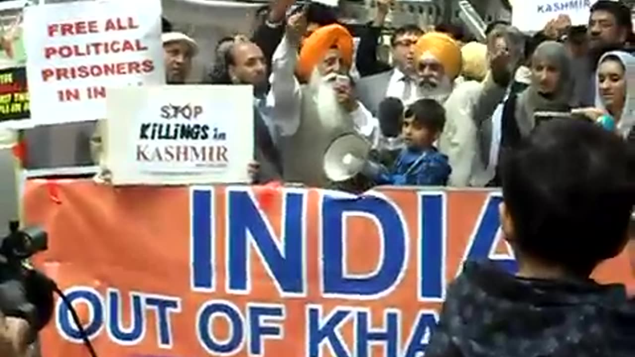 Terrorist Sikhs & Kashmiri Muslims Unite in London UK