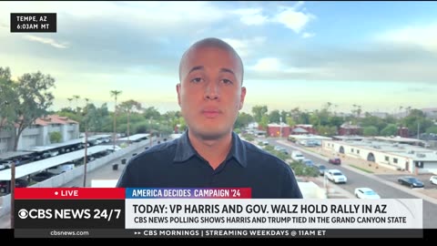 Harris campaigning in Arizona, Trump holding rally in Montana day after news conference