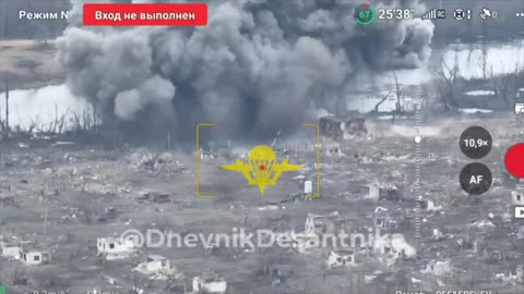 UA positions in ruins of Krynky recieveing FAB bombs