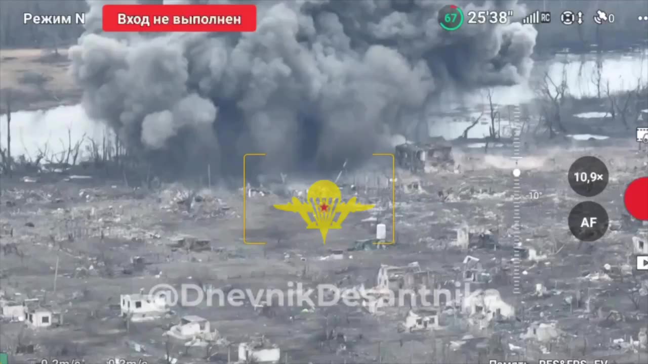 UA positions in ruins of Krynky recieveing FAB bombs