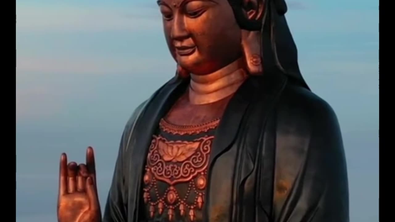 Buddha statue on top of Ba Den mountain in Tay Ninh, Vietnam.