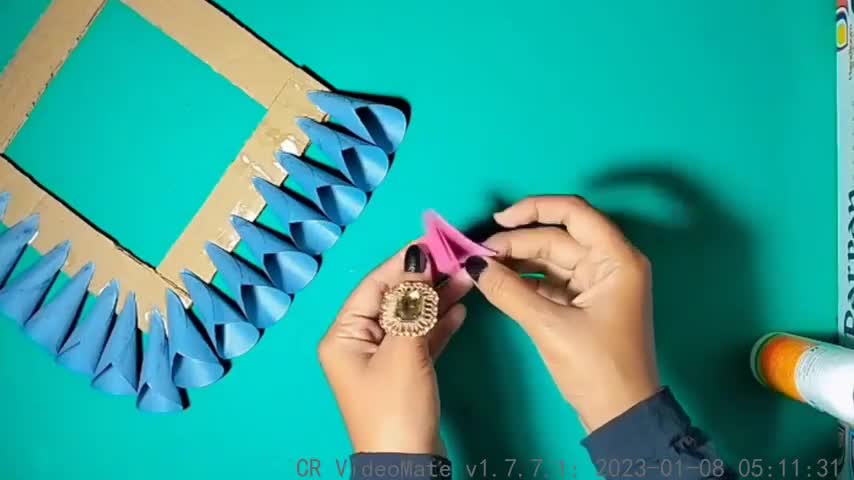 DIY Paper Wall Hanging Craft Idea !! Beautiful Paper Flower Craft !! For Home Decoration