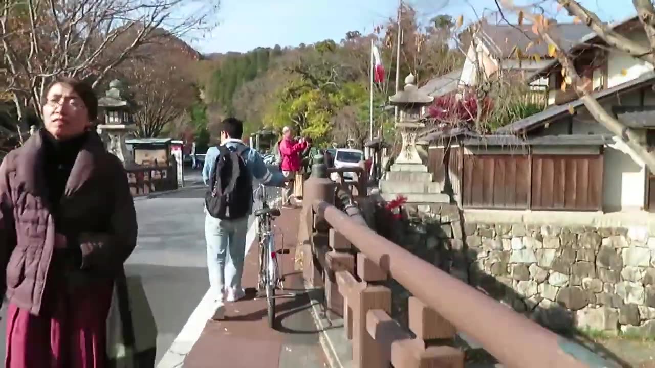 view of a village in Japan when autumn arrives