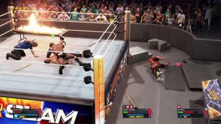 WWE 2K23: John Cena VS Brock Lesnar VS Randy Orton VS Batista - Highlights