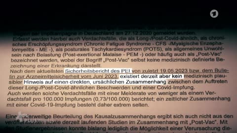 ARD plusminus vom 20.11.2024 "Corona-Impfung Warum versagt die Regierung bei Impfgeschädigten?"