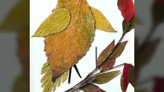 most beautiful and attractive leaf craft ideas