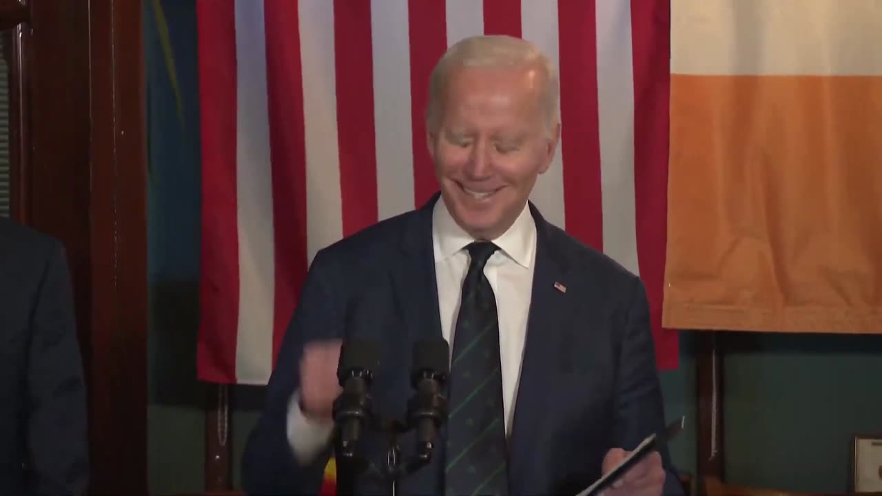 Joe Biden manages to insult half of Ireland by confusing rugby team with a historic police force.