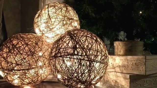Beautiful lighting yarn bol | stylish lampshade decoration ideas