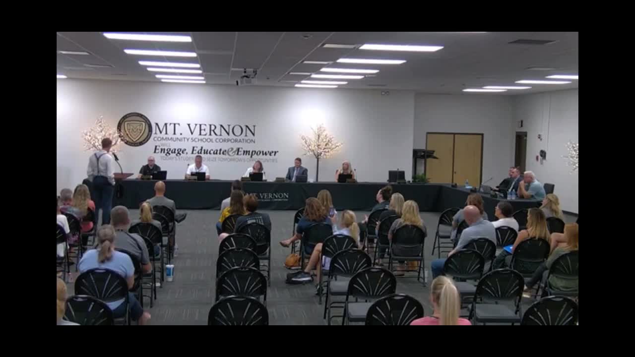 Mt. Vernon School Board Meeting