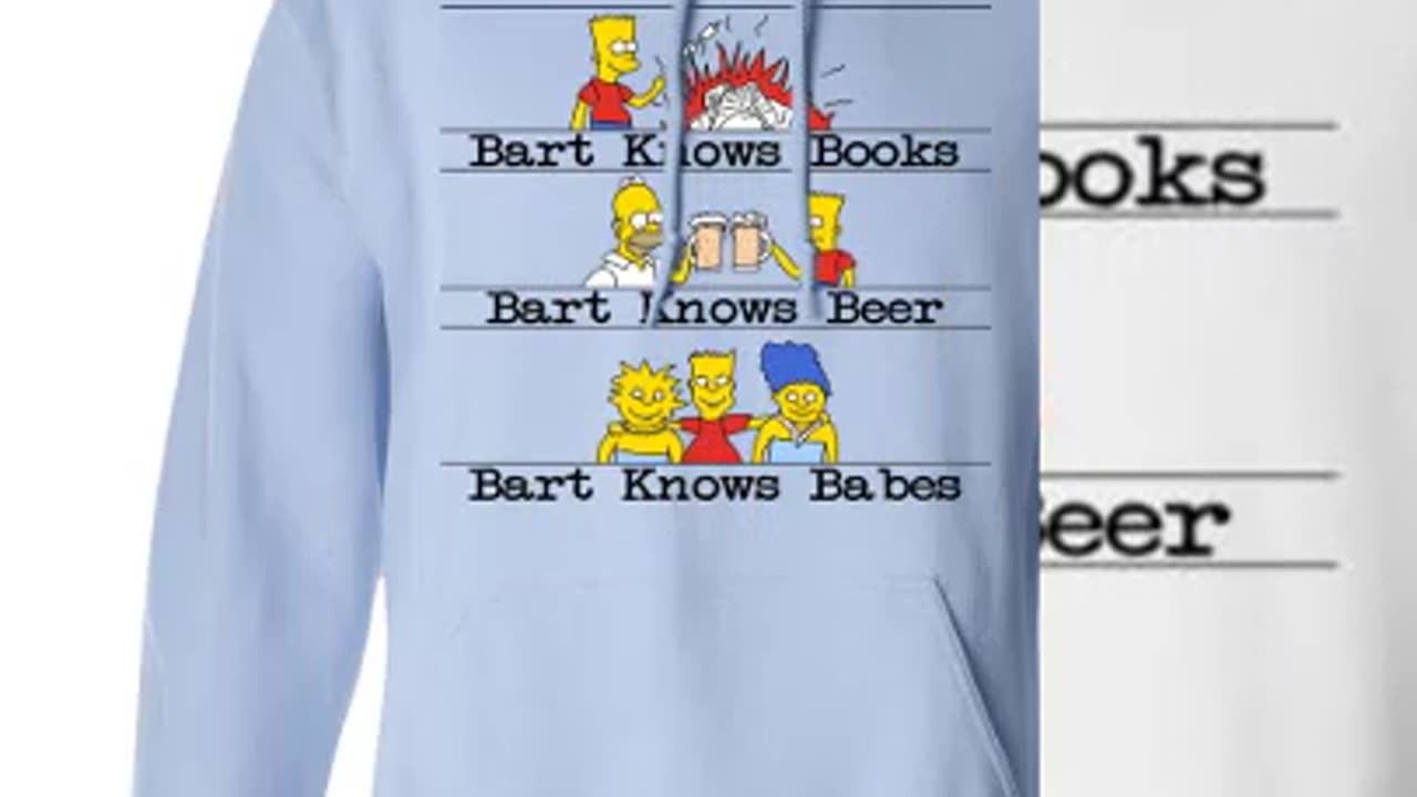 Bart Knows Books Bart Knows Beer Bart Knows Babes The Simpsons Shirt