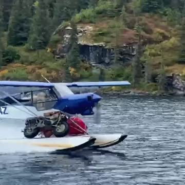 Super Cub taking off with Rokon